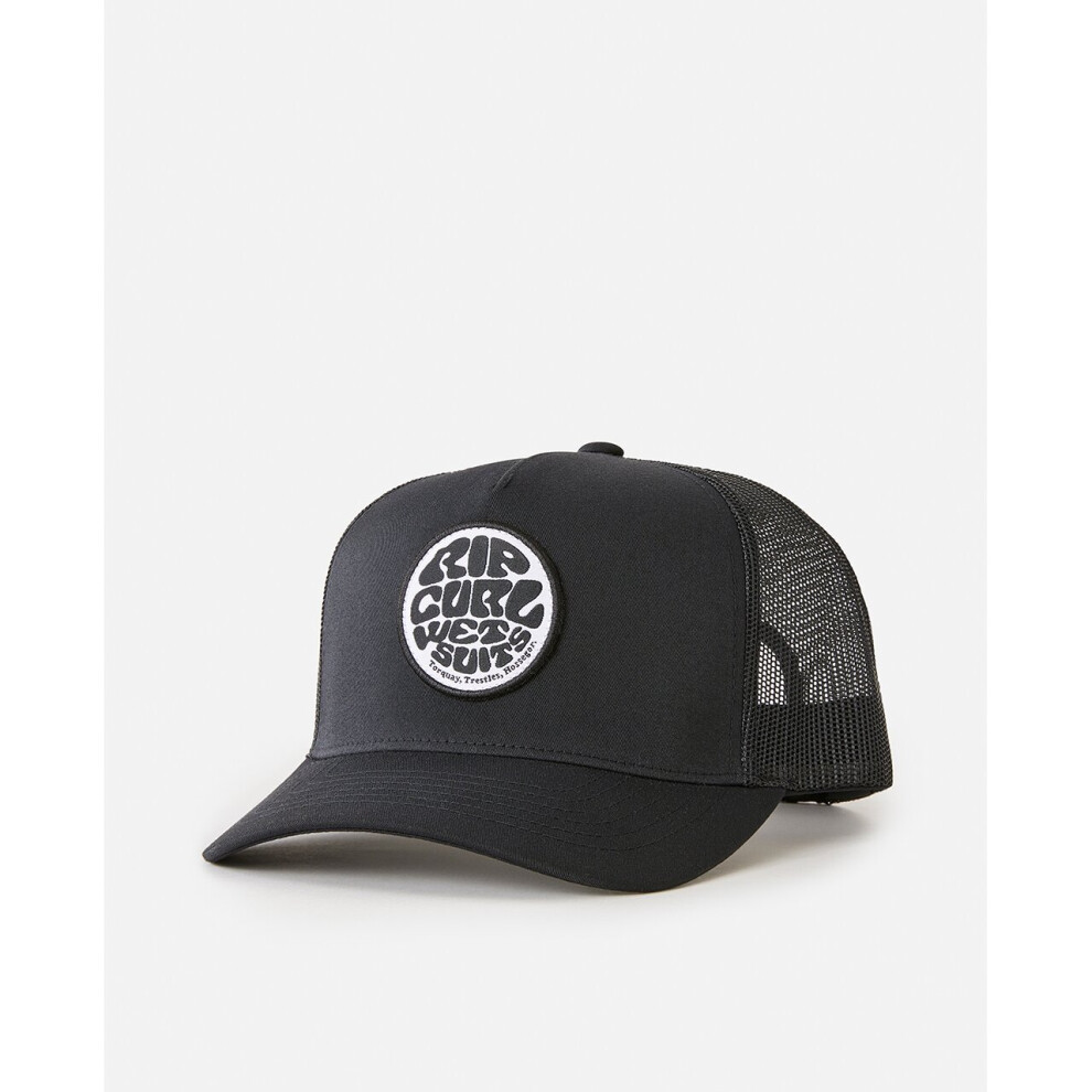 Rip Curl Mens Snapback Curve Brim Trucker Cap ~ Wetsuit Icon black