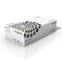 Unigloves 100 Black Pearl Nitrile Powder Free Gloves Medium (Case of 10)