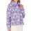 Slenderella (Purple, Extra Large - UK 20/22) Slenderella Ladies Waffle Fleece Damask Button Front Bed Jacket 1