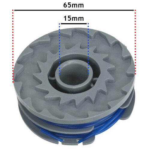 SPARES2GO Strimmer Spool Line + Cap for MacAllister GTB2-600 MGT 600 Trimmer 2