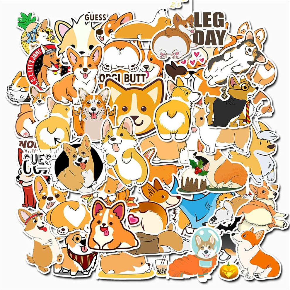 50PCS Pet Dog Stickers Vinyl Waterproof Toys Decal Stickers Motorcycle Luggage Bycircle Water Bottles Skateboards Snowboard Phone Pad Mac Sticker