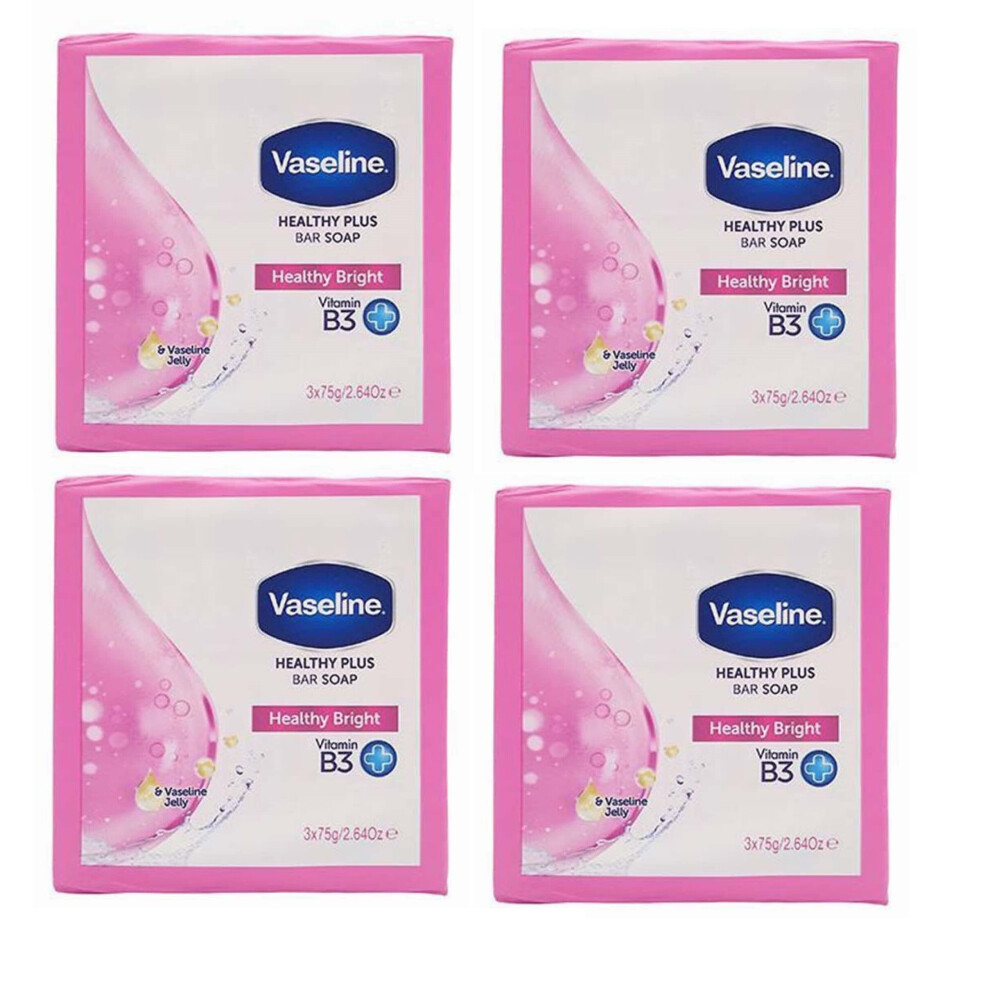 Vaseline Healthy Bright Bar of Soap with Vitamin B3 3X75g (12 Bars)