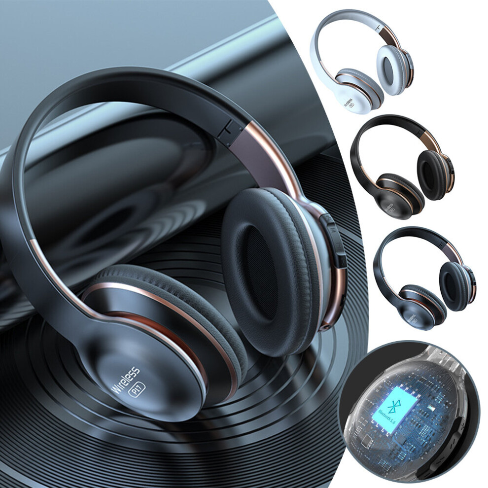 (Black) Bluetooth Headset Wireless Call Subwoofer Live 5.0 Headphones For Sports Driving Black 9034029087194