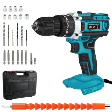 Power Cordless Drill Set 21V Electric Driver Tool Kit Drill Driver 3/8-Inch Keyless Chuck 1500rpm Variable Speed(Not Battery)