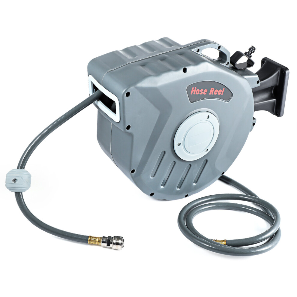 Air Line Compressor Air Hose Reel 65ft 20m Retractable Wall Mount Tube