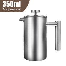 (350ML) French Press Coffee Maker Double Wall Stainless Steel Coffee Percolator
