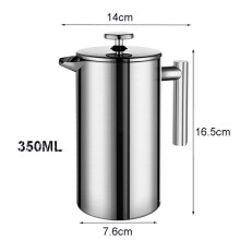 (350ml) Coffee Maker French Press Stainless Steel Espresso Coffee Machine High