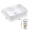 Living And Home Rectangular White Ceramic Marble Effect Texture Countertop Basin Bathroom Sink W 480mm x D 370mm 4