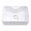 Living And Home Rectangular White Ceramic Marble Effect Texture Countertop Basin Bathroom Sink W 480mm x D 370mm 5