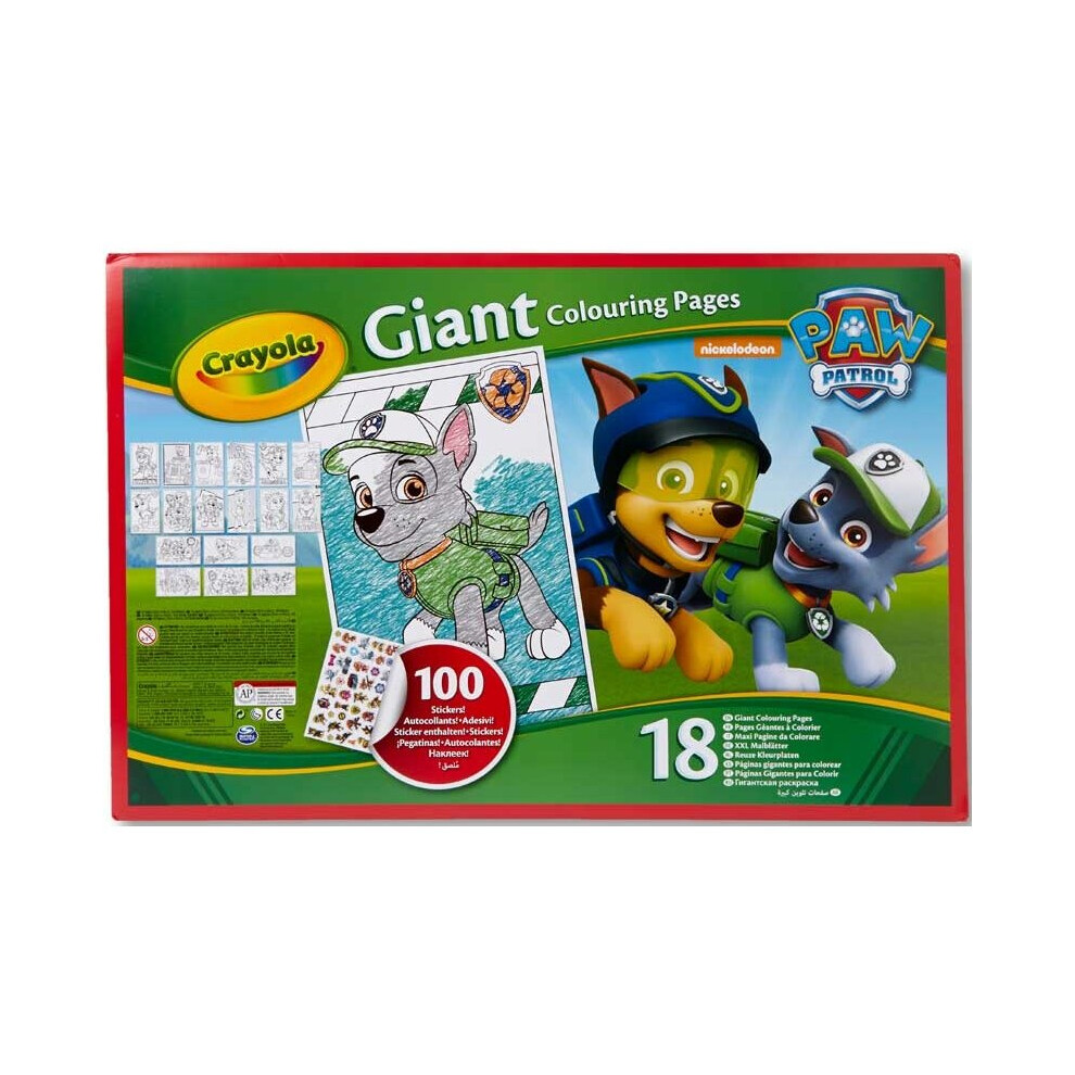 PAW PATROL GIANT COLORING PAGES SET - CRAYOLA GIANT COLOR BOOKS