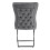 Living And Home (Grey) Set of 2 High Back Velvet Dining Chairs 5