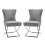 Living And Home (Grey) Set of 2 High Back Velvet Dining Chairs 3