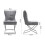 Living And Home (Grey) Set of 2 High Back Velvet Dining Chairs 6