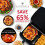 NETTA NETTA 9L Dual-Basket Air Fryer with Digital Smart Programmes 4
