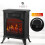 NETTA NETTA 1900W Arch Fireplace Stove Heater with Flame Effect - Black 3