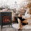 NETTA NETTA 1900W Arch Fireplace Stove Heater with Flame Effect - Black 4