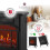 NETTA NETTA 1900W Arch Fireplace Stove Heater with Flame Effect - Black 6