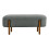 Living And Home (Grey) Contemporary Upholstered Bench 3