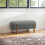 Living And Home (Grey) Contemporary Upholstered Bench 1