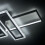 Living And Home (90*60cm) Geometric Black Frame LED Ceiling Light 7
