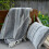 (Grey, 150 x 200cm) Savannah Herringbone Throw Blanket - 100% Recycled 4