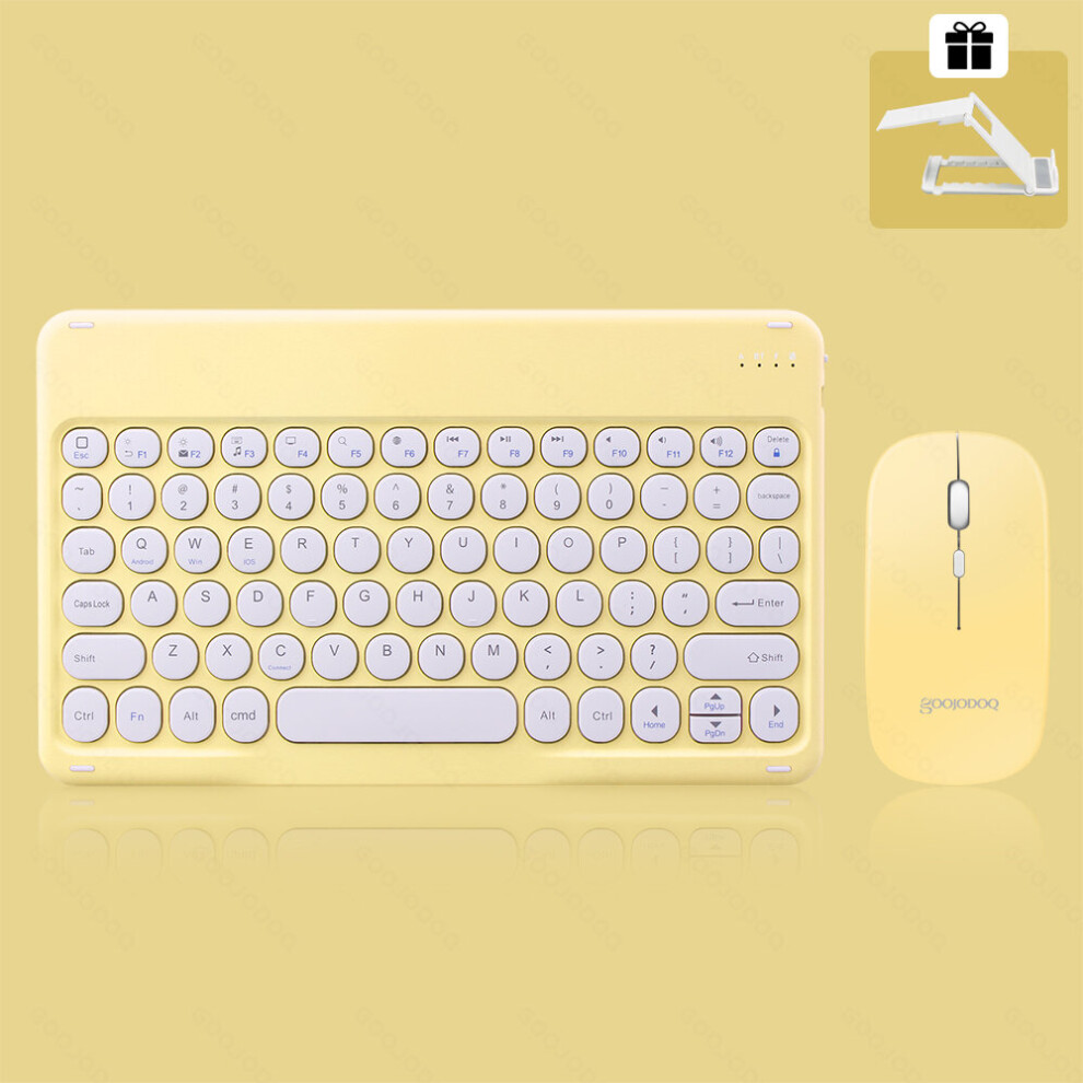 (Yellow C) For iPad Keyboard and Mouse Combo