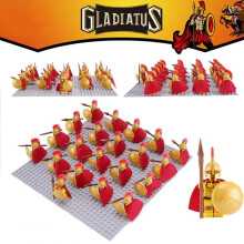 (Roman commander) 21PCS Roman Golden Knight Warrior Minifigures Toys Action figures Building Toys Medieval Soldier Construction Assembly Blocks Best Gift