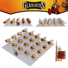 (Roman warrior) 21PCS Roman Golden Knight Warrior Minifigures Toys Action figures Building Toys Medieval Soldier Construction Assembly Blocks Best Gift