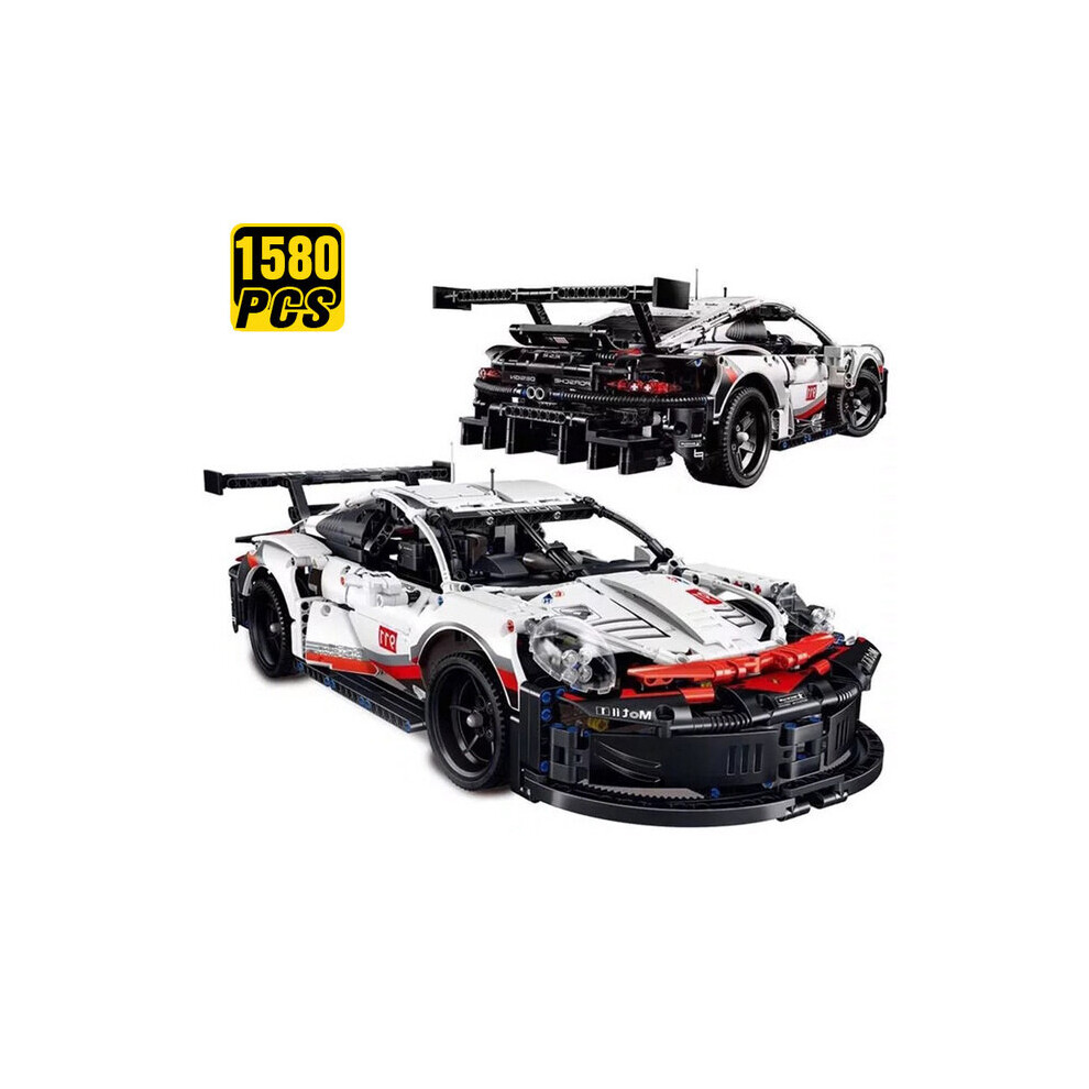 (911 RSR) 1580pcs 50cm Technical Classic Porsched 911 Rsr Sport Car Building Blocks 
