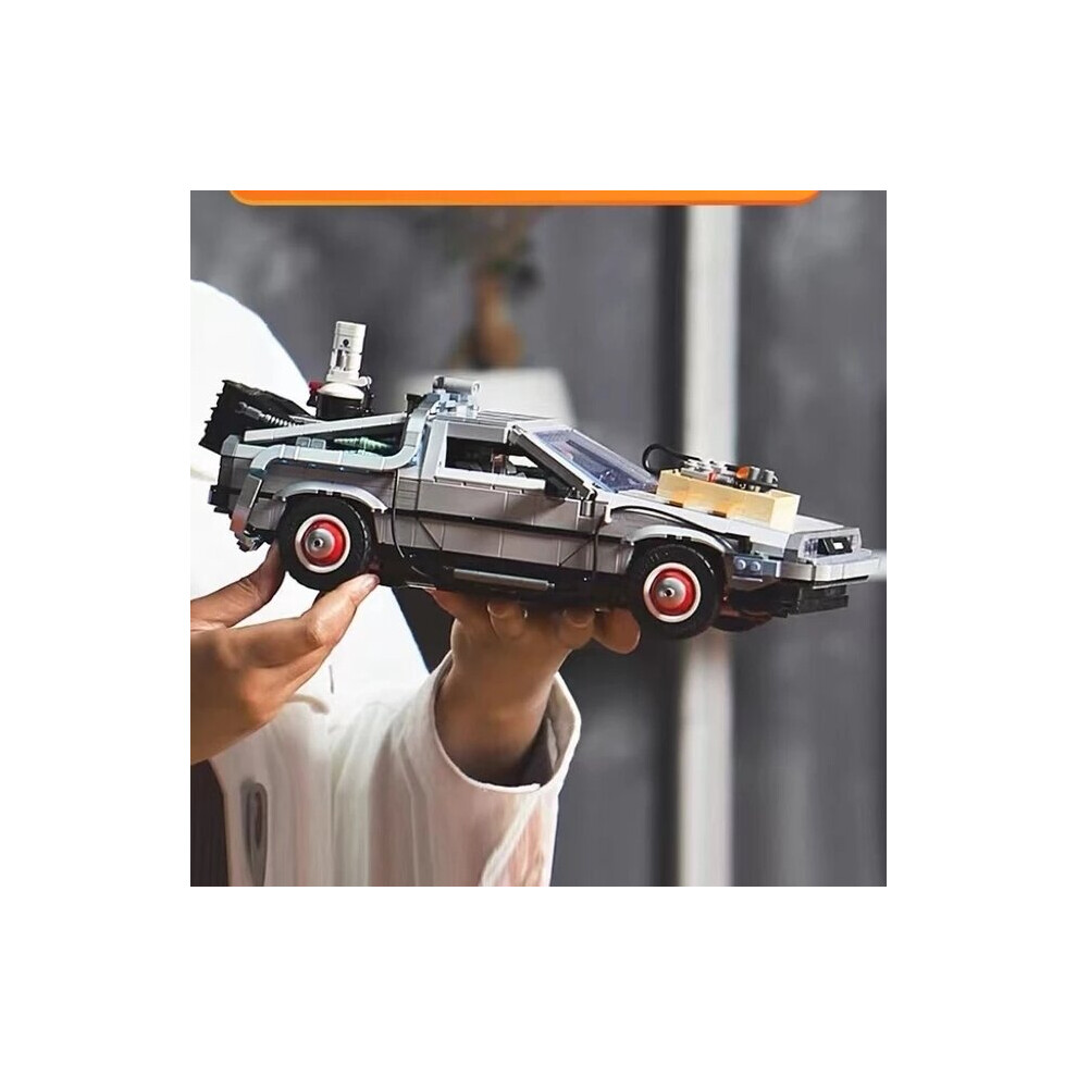 (1872pcs no box) Back Future Delorean Time Machine Set 10300 | Back Future Delorean