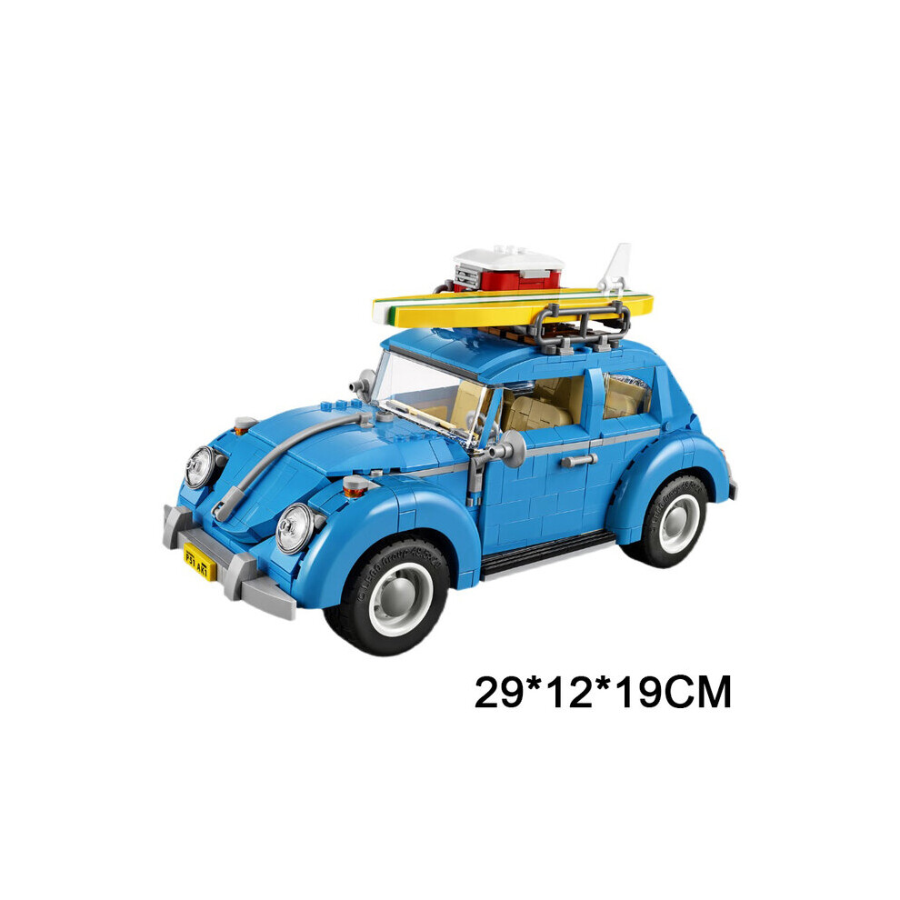 (No Original Box, Beetle) 1193PCS Technical Bule Beetle Building Blocks 10252 Classic Car Model 
