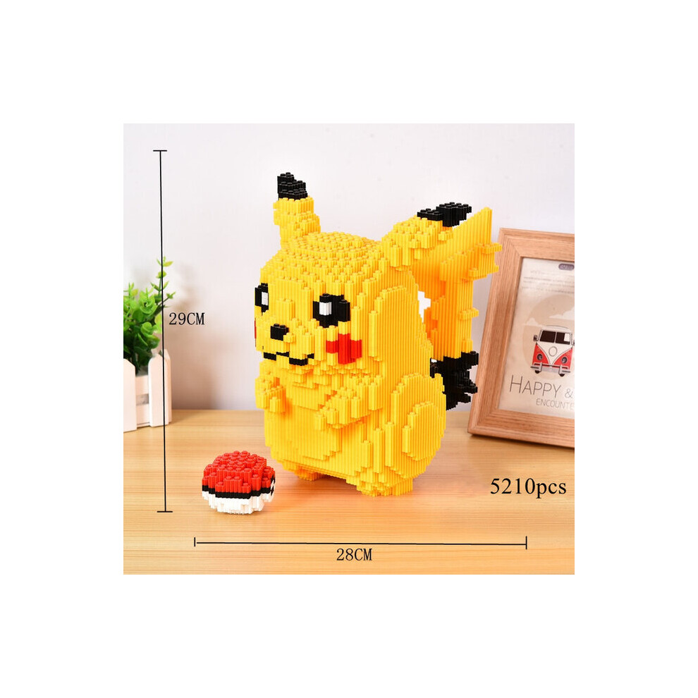 (5210pcs) 5210pcs/set Pokemon Anime Pikachu Diamond Micro Building Blocks Games