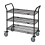 3 Shelves Wire Utility Carts - Black - 18 x 36 in. 1