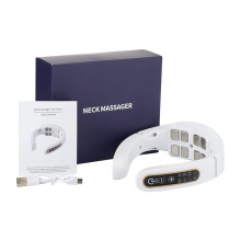 Smart Neck Massager Electric Vibration Pulse Cervical Massager Rechargeable Heating Neck Back Massage Pain Relief Relax Protect