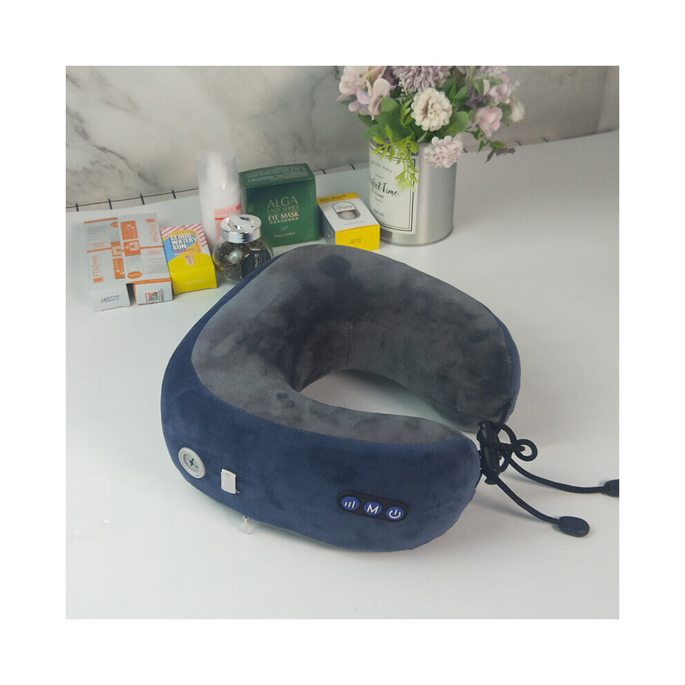 Dechoicelife Black (A-) 2020 U Shape Memory Foam Cervical Massage Pillow With Kneading And Vibration