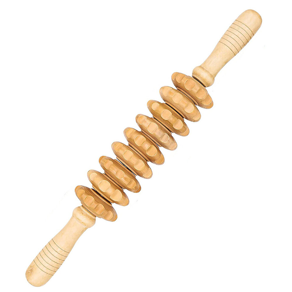Dechoicelife 1 Pc Lymphatic Drainage Massager, Wood Therapy Massage Tool - Muscle Roller Stick For Relax Muscle, Relieve Soreness Men & Women