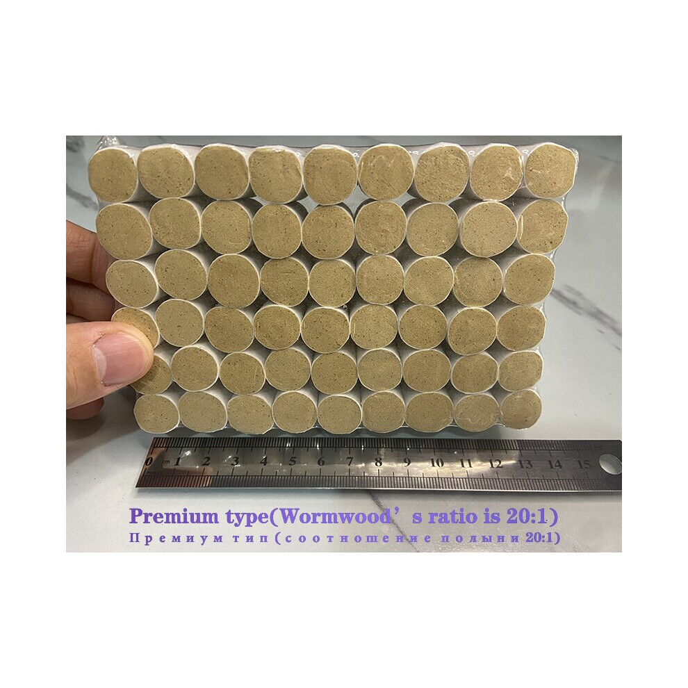 Dechoicelife (A-Moxa Stick 3) Ceramic Moxibustion Jar Facial Beauty Massage Moxa Therapy Porcelain Warm Scraping Cup Hand Hold Meridian Acupoint Massager