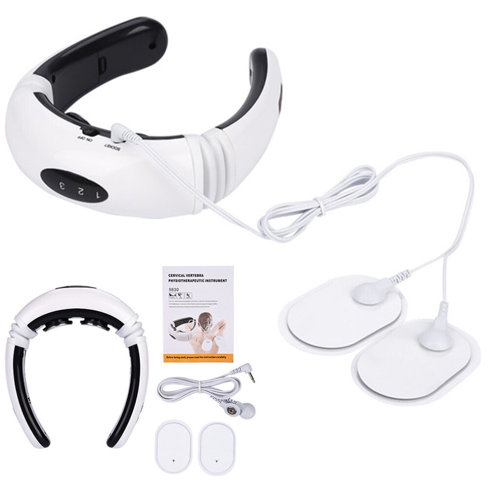 Dechoicelife (A-1Pc) Electric Neck Massager &Pulse Back Massage 6 Modes Far Infrared Heating Pain Relief Tool Health Care Masajeador Machine