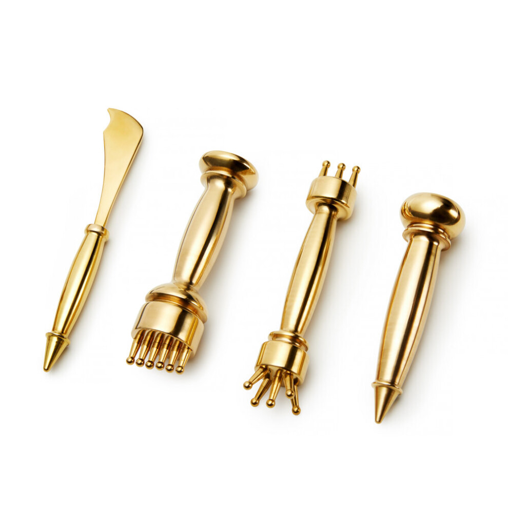 Dechoicelife (A-4Pcs) Meridian Massage Stick Massager Magnetic Therapy Trigger Point Lymphatic Acid Drainage Merid Deeptissuetherapy Acupoint Pen