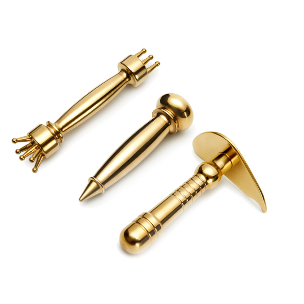 Dechoicelife (A-3Pcs) Meridian Massage Stick Massager Magnetic Therapy Trigger Point Lymphatic Acid Drainage Merid Deeptissuetherapy Acupoint Pen