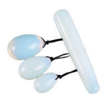 (a-40x25 drill) Wholesale Opalite Yoni Egg Set Massage Ball Tool Crystal Wand Kegel Muscle Exerciser Health Care Pelvic Floor Vaginal Massager