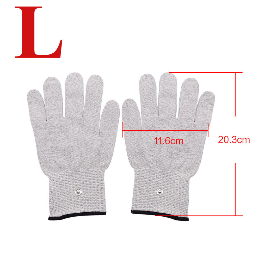 Dechoicelife (A-Gloves L) Conductive Fiber Massage Electrode Gloves For Ems Tens Machine Therapy Hand Massager Anti-Static Health Care Muscle Stimulator