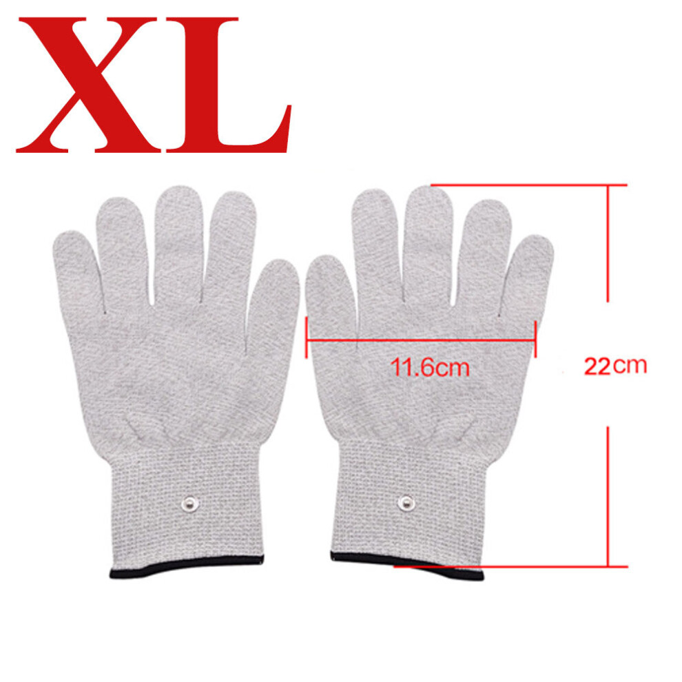 Dechoicelife (A-Gloves Xl) Conductive Fiber Massage Electrode Gloves For Ems Tens Machine Therapy Hand Massager Anti-Static Health Care Muscle Stimulator