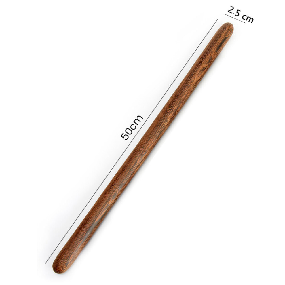 Dechoicelife (A-Length 50Cmx 2.5Cm) Original Wooden Massage Stick Acupressure Back Foot Reflexology Massage Wood Therapy Trigger Point Massage Gua Sha Scraping Too