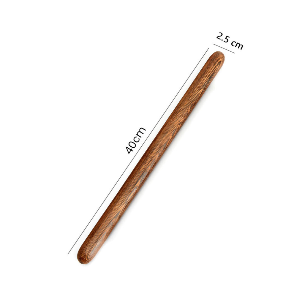 Dechoicelife (A-Length 40Cmx 2.5Cm) Original Wooden Massage Stick Acupressure Back Foot Reflexology Massage Wood Therapy Trigger Point Massage Gua Sha Scraping Too