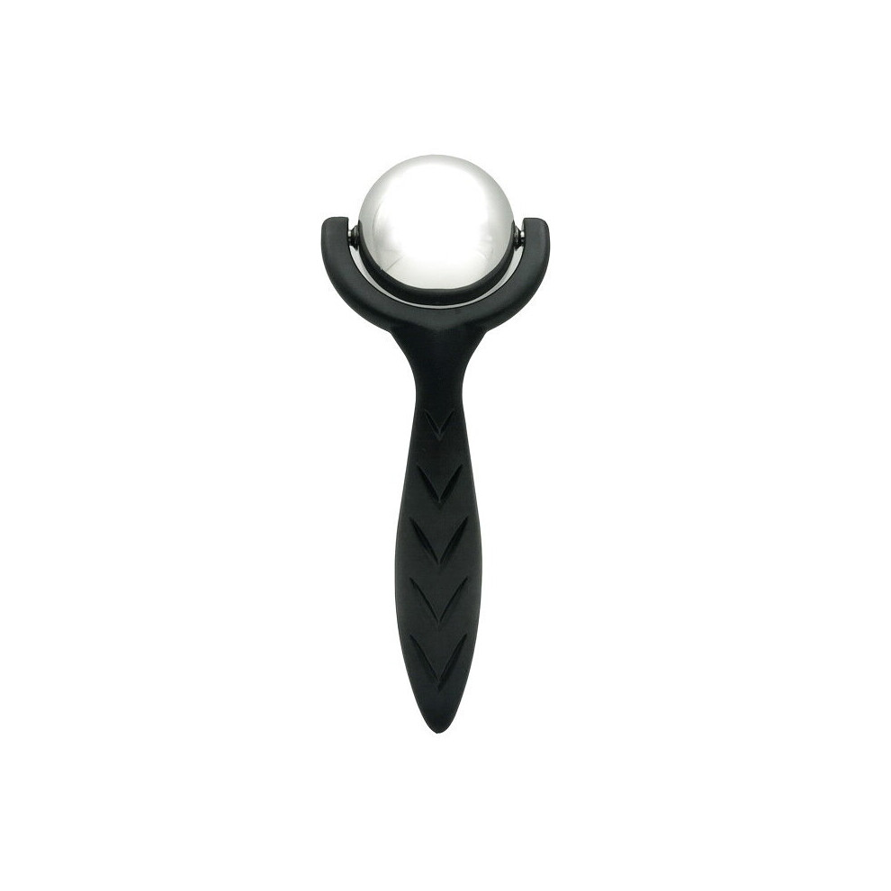 Dechoicelife (A-Black) Roller Massage Ball - Ergonomic Handle Cold Warm Compression Temperature Keeper Stainless Steel Muscle Pain Relief Body Neck
