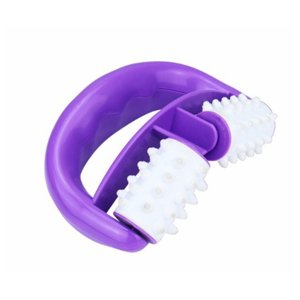 Dechoicelife (A- Purple) Manual Arm Muscle Massager V-Shaped Portable Fitness Relaxation Dual Roller Workout Massaging Relaxing Living Room