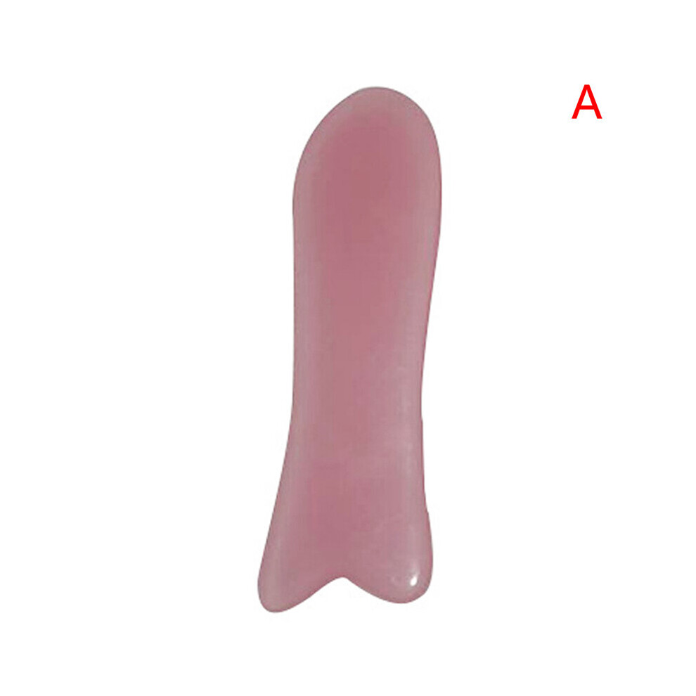 Dechoicelife Pink (A-A) Natural Beeswax Gua Sha Board Acupuncture Massage Face Lifting Stone Guasha Scraping Facial Gouache Quartz Massage