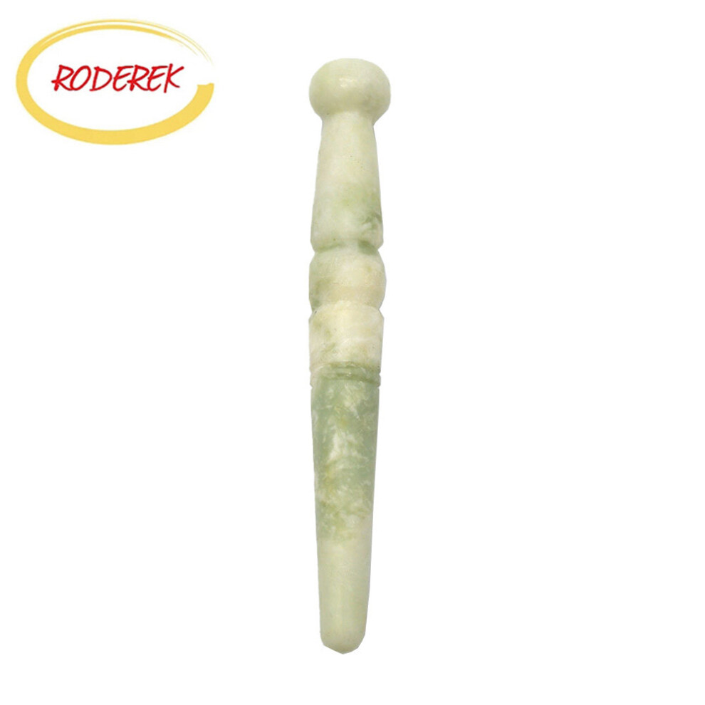 Dechoicelife Light/Green Xiuyan Jade Gua Sha Acupoint Massage Guasha Massager Acupuncture Pen