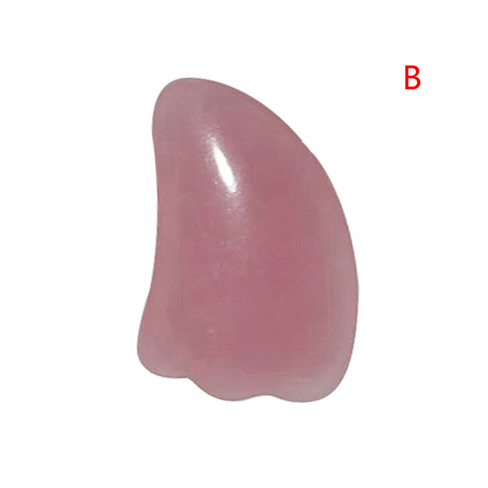 Dechoicelife Pink (A-B) Natural Beeswax Gua Sha Board Acupuncture Massage Face Lifting Stone Guasha Scraping Facial Gouache Quartz Massage